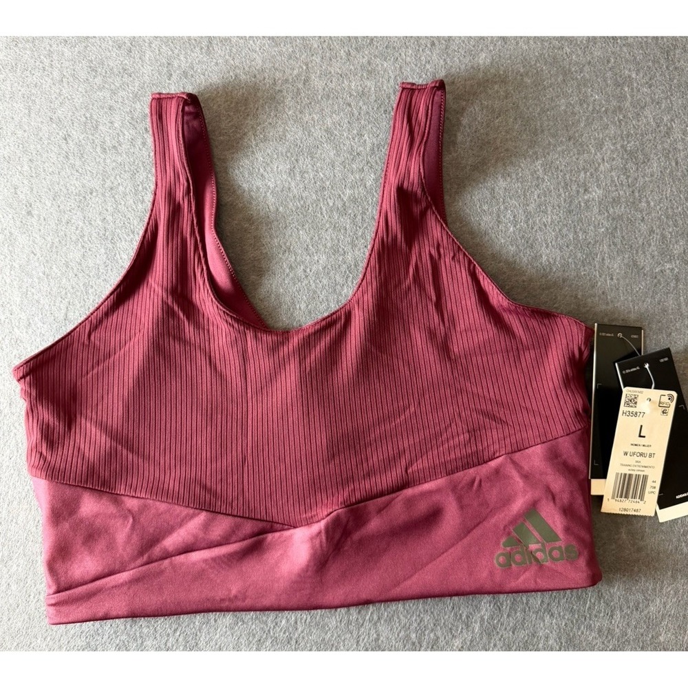 Athleisure Adidas x Zoe Saldana AEROREADY Shine Sports Bra Large Victory Crimson